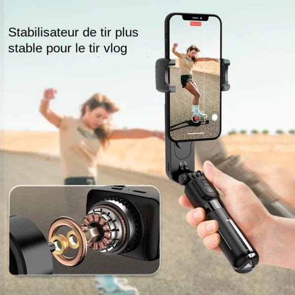 Perche à Selfie avec Trépied et Lumière de Remplissage, Cadran Stable pour Smartphone, Bluetooth, Support sans Fil, Accessoire pour Téléphone Portable Huawei Xiaomi iPhone 13 – Image 2