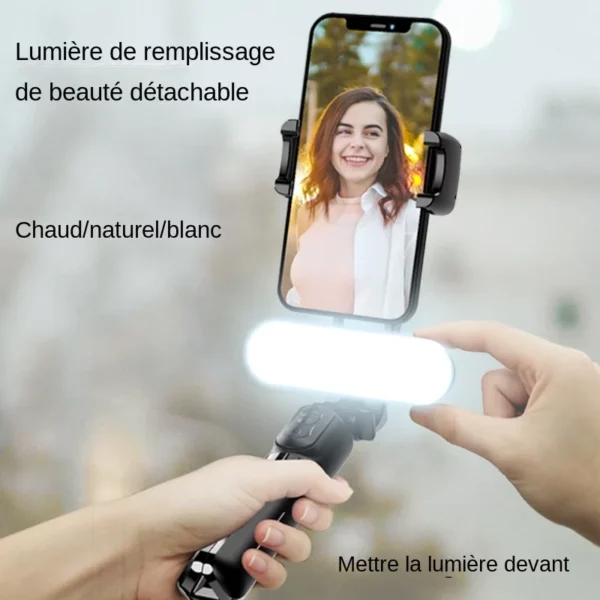 Perche à Selfie avec Trépied et Lumière de Remplissage, Cadran Stable pour Smartphone, Bluetooth, Support sans Fil, Accessoire pour Téléphone Portable Huawei Xiaomi iPhone 13 – Image 3