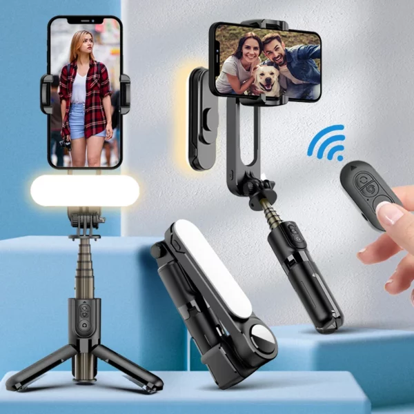 Perche à Selfie avec Trépied et Lumière de Remplissage, Cadran Stable pour Smartphone, Bluetooth, Support sans Fil, Accessoire pour Téléphone Portable Huawei Xiaomi iPhone 13