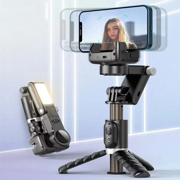 Stabilisateur de cardan perche à selfie avec trépied, rotation à 360 °, mode suivant la prise de vue, iPhone, téléphone, smartphone, photographie en direct