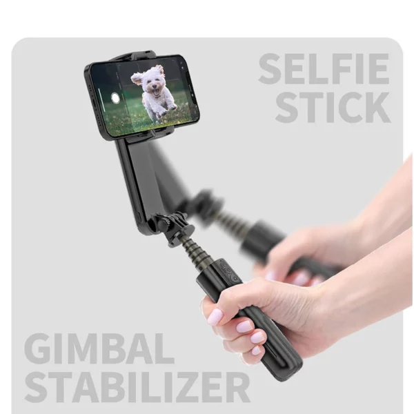 Support de perche à selfie réglable, support de stabilisateur de cardan, lumière de remplissage, support de téléphone portable Bluetooth, iPhone, Samsung – Image 5