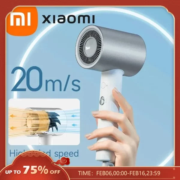 XIAOMI MIJIA-Sèche-cheveux à eau ionique, H500 Wind 20, 1800W, chaud et froid, mode air de cowculation, séchage rapide, soins professionnels, original