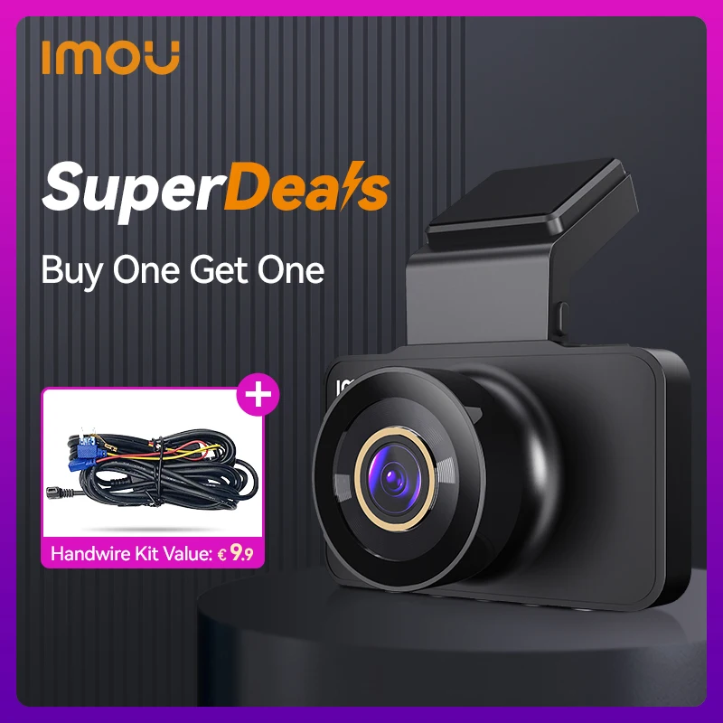 IMOU Dash Camera S400 4MP QHD Wifi Smart Voice Control Driving Recorder Parking Crash Record 123° Wide Angle Car Monitor