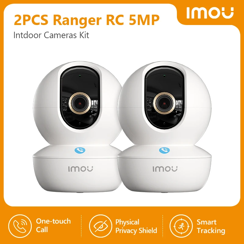 IMOU 2PCS Ranger RC 5MP Set One-touch Call Indoor WiFi Camera Human Detection Video Surveillance Security Night Vision IP Camera