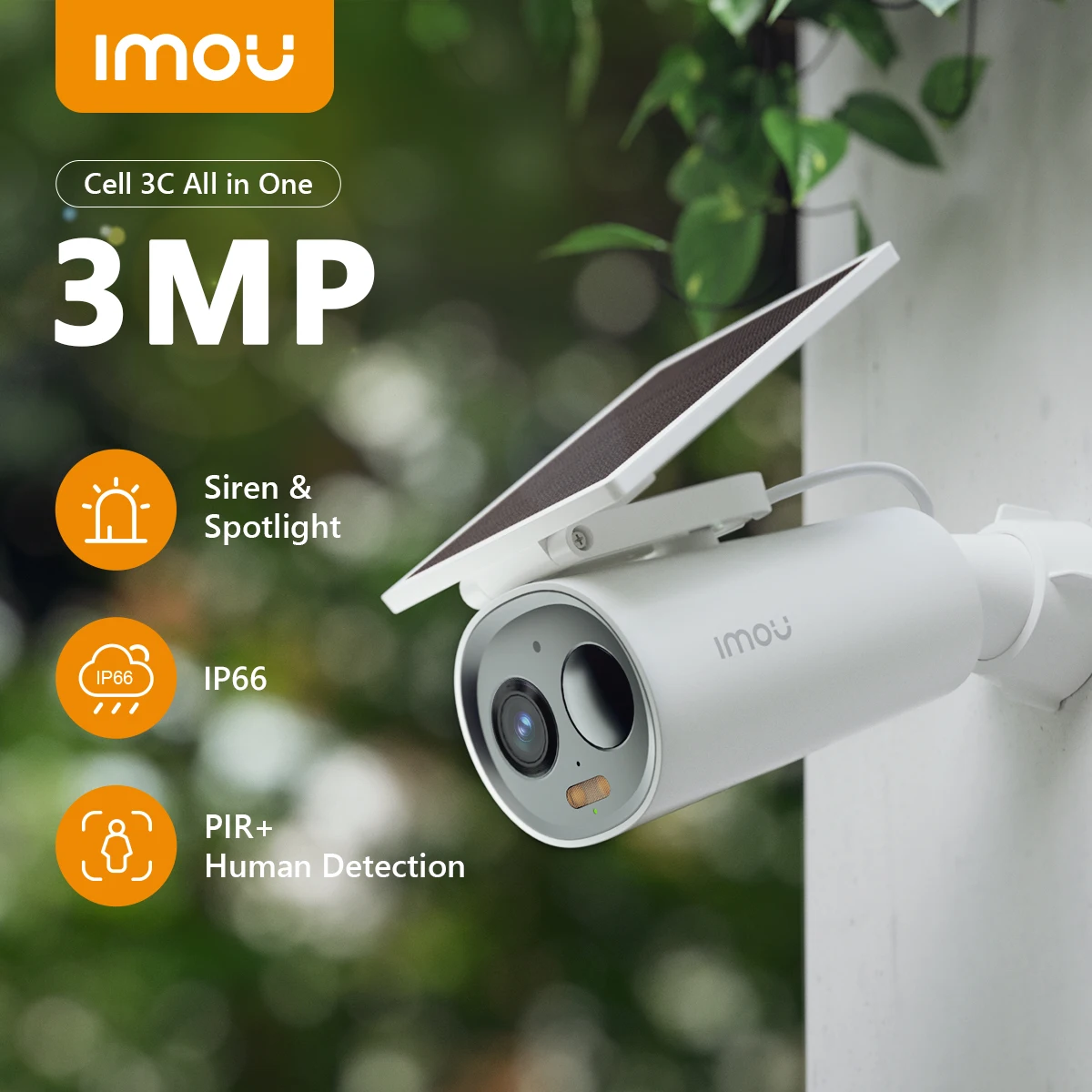 IMOU Cell 3C All In One Solar Powered Security Camera Outdoor Wireless WIFI Camera Battery Camera Two-Way Talk Surveillance
