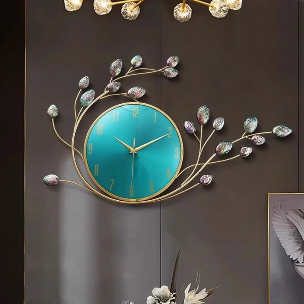 Luxury Office Wall Clock Glass Design Silent Large Wall Clock Metal Classic Reloj De Pared Para Sala Furniture Decoration