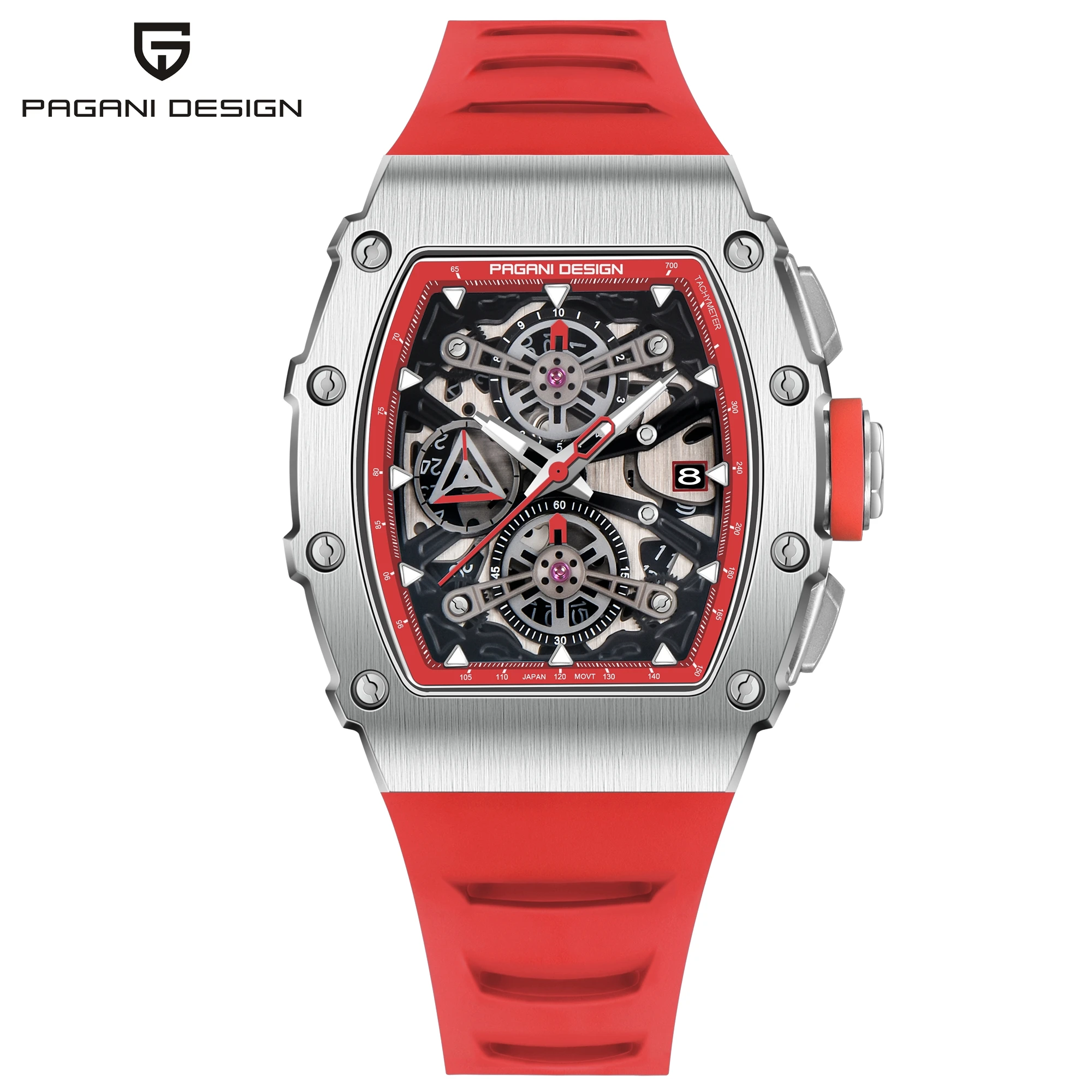 PAGANI UCO-Montre à Quartz en Verre Saphir pour Homme, Horloge Chronographe, Baril Creux, Décontracté, Mode, 40mm, Nouveau, 2023