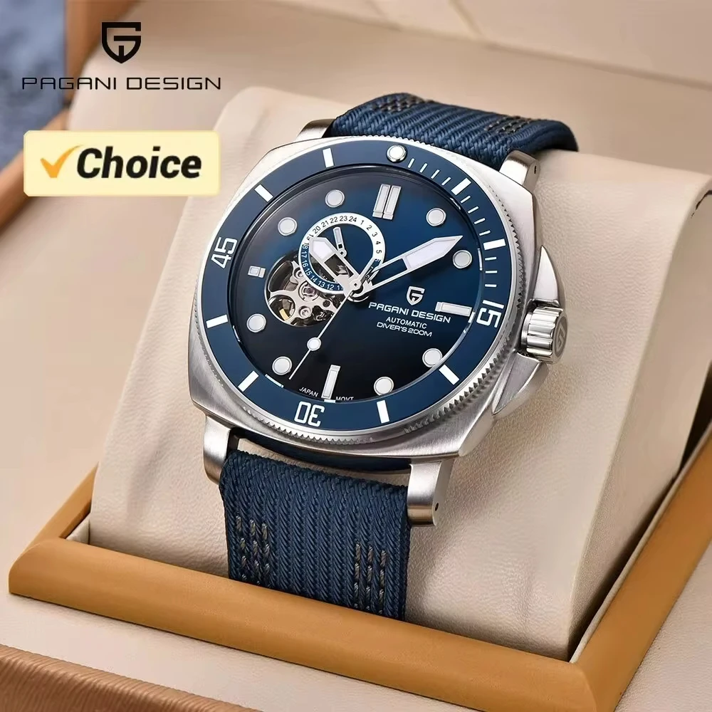PAGANI DESIGN montres pour hommes 2025 nouvelle montre mécanique automatique pour hommes 200M plongée haut marque montre-bracelet de luxe en acier inoxydable