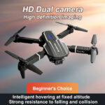 E88 Quadcopter UAV Drone with Dual HD Cameras - Black (HD Dual Camera) - Image 4
