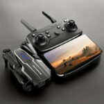 E88 Quadcopter UAV Drone with Dual HD Cameras - Black (HD Dual Camera) - Image 2