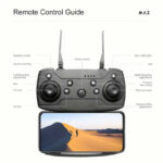 E88 Quadcopter UAV Drone with Dual HD Cameras - Black (HD Dual Camera) - Image 3